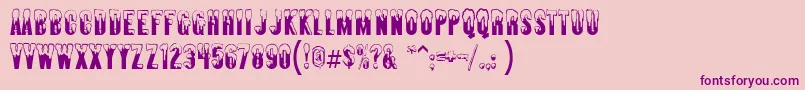 Almontesnow Font – Purple Fonts on Pink Background