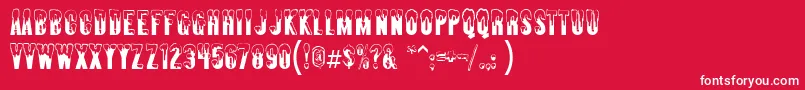 Almontesnow Font – White Fonts on Red Background