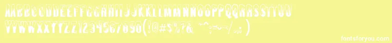 Almontesnow Font – White Fonts on Yellow Background