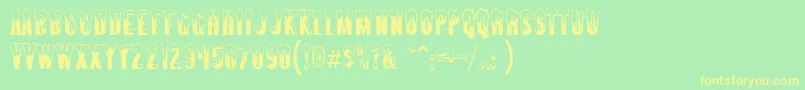 Almontesnow Font – Yellow Fonts on Green Background