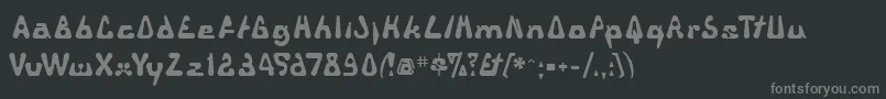 フォントTriangul – 黒い背景に灰色の文字