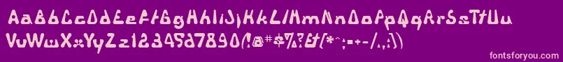 Triangul Font – Pink Fonts on Purple Background