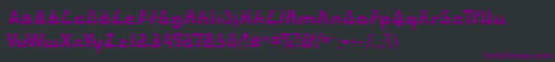 Fonte Triangul – fontes roxas em um fundo preto