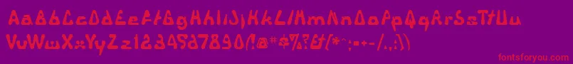 Triangul Font – Red Fonts on Purple Background