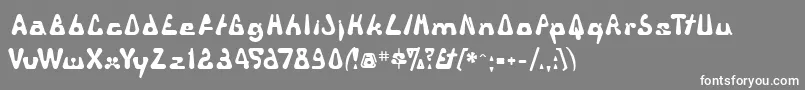 フォントTriangul – 灰色の背景に白い文字