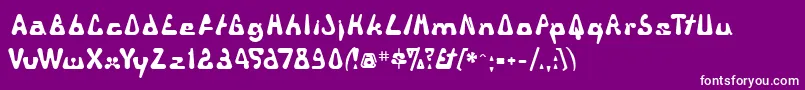 Triangul Font – White Fonts on Purple Background