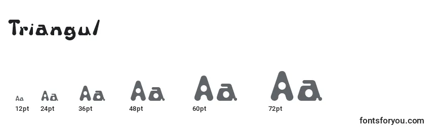 Размеры шрифта Triangul