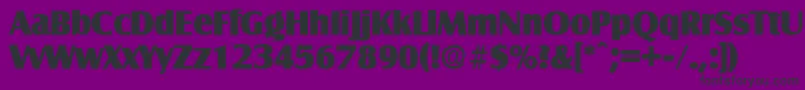 SalzburgExtrabold Font – Black Fonts on Purple Background