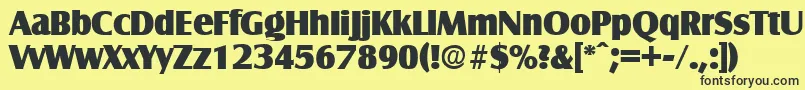 SalzburgExtrabold Font – Black Fonts on Yellow Background