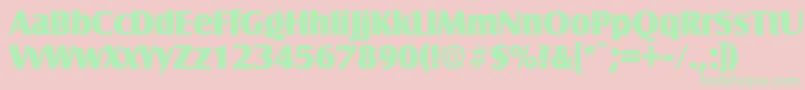 SalzburgExtrabold Font – Green Fonts on Pink Background