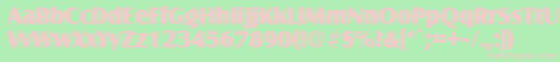 SalzburgExtrabold Font – Pink Fonts on Green Background