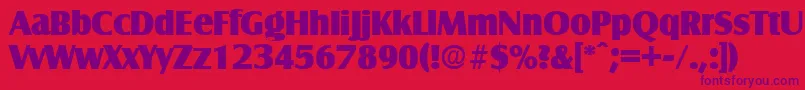 SalzburgExtrabold Font – Purple Fonts on Red Background