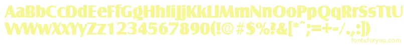 SalzburgExtrabold Font – Yellow Fonts on White Background