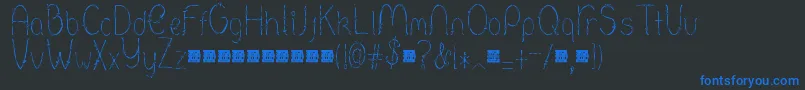 Barbed Font – Blue Fonts on Black Background