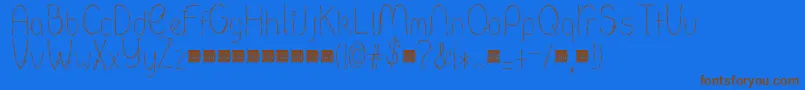 More about Barbed Font Barbed Font – Brown Fonts on Blue Background