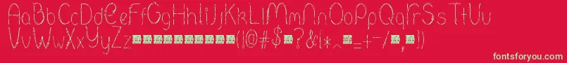 Barbed Font – Green Fonts on Red Background