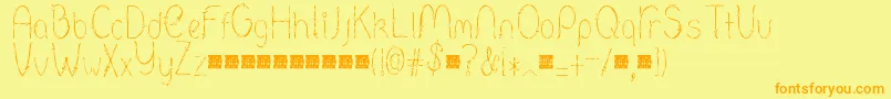 More about Barbed Font Barbed Font – Orange Fonts on Yellow Background
