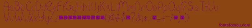 Barbed Font – Purple Fonts on Brown Background