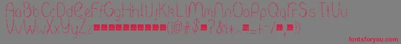 Barbed Font – Red Fonts on Gray Background
