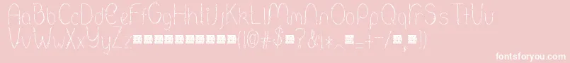 Barbed Font – White Fonts on Pink Background