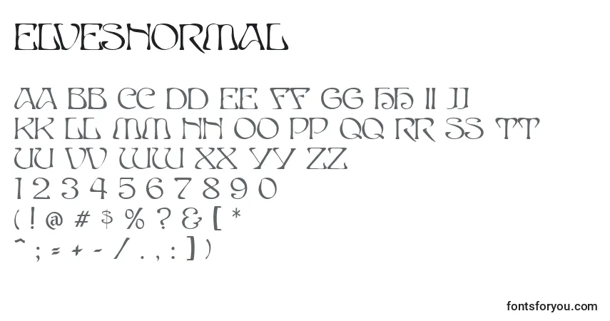 ElvesNormalフォント–アルファベット、数字、特殊文字