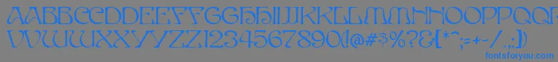 ElvesNormal Font – Blue Fonts on Gray Background