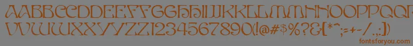 ElvesNormal Font – Brown Fonts on Gray Background