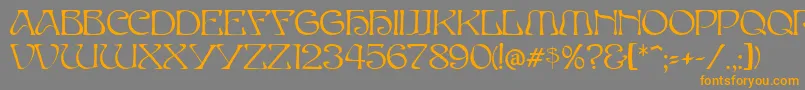 Шрифт ElvesNormal – оранжевые шрифты на сером фоне