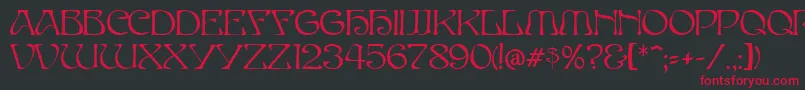 ElvesNormal Font – Red Fonts on Black Background