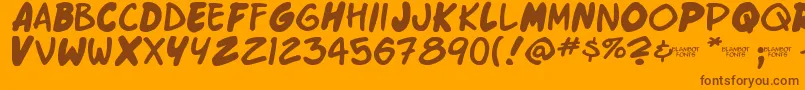 Enchilada Font – Brown Fonts on Orange Background