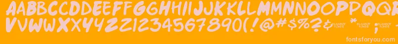 Enchilada-Schriftart – Rosa Schriften auf orangefarbenem Hintergrund