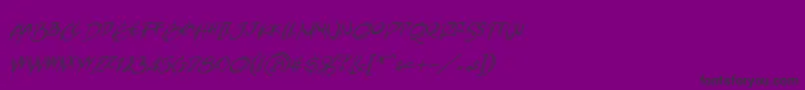 AtlandsketchesBbItalic Font – Black Fonts on Purple Background