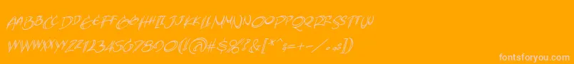 AtlandsketchesBbItalic Font – Pink Fonts on Orange Background