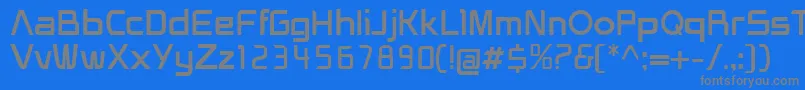 フォントHeliosRegular – 青い背景に灰色の文字