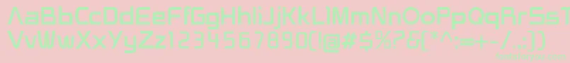 HeliosRegular Font – Green Fonts on Pink Background