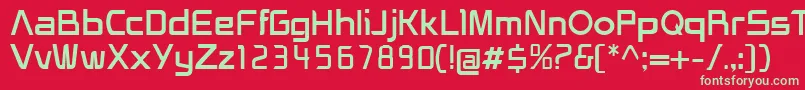 HeliosRegular Font – Green Fonts on Red Background