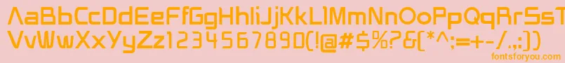 HeliosRegular Font – Orange Fonts on Pink Background