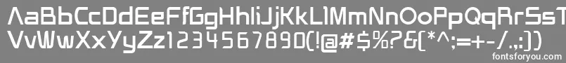 フォントHeliosRegular – 灰色の背景に白い文字