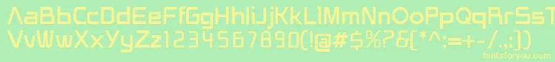 HeliosRegular Font – Yellow Fonts on Green Background