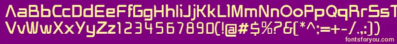 Шрифт HeliosRegular – жёлтые шрифты на фиолетовом фоне