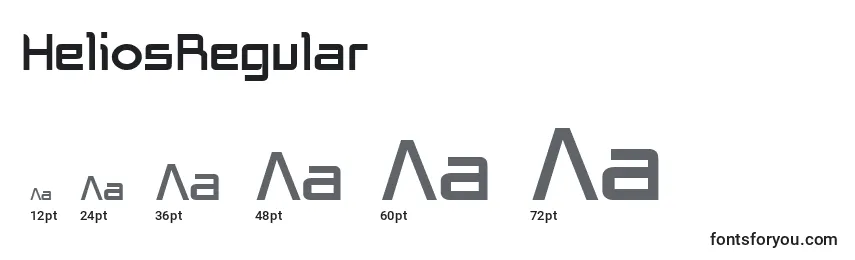 HeliosRegular Font Sizes