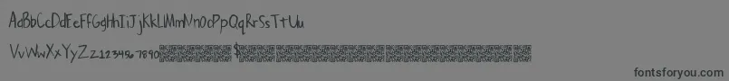 フォントCleaneasy – 黒い文字の灰色の背景