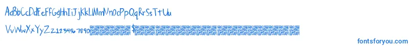 Cleaneasy-Schriftart – Blaue Schriften