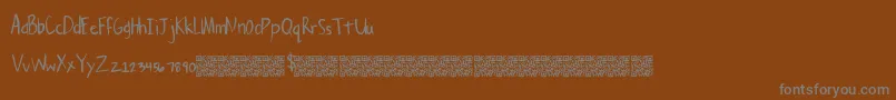Шрифт Cleaneasy – серые шрифты на коричневом фоне