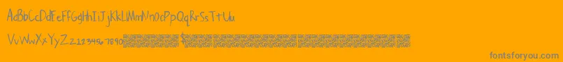 Cleaneasy-Schriftart – Graue Schriften auf orangefarbenem Hintergrund