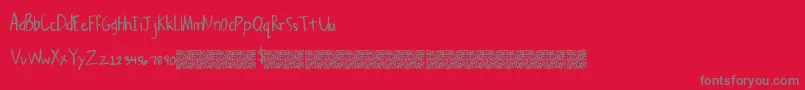 Cleaneasy-Schriftart – Graue Schriften auf rotem Hintergrund