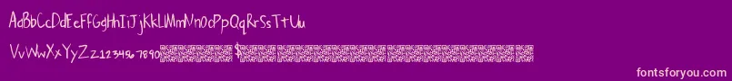 Cleaneasy-Schriftart – Rosa Schriften auf violettem Hintergrund