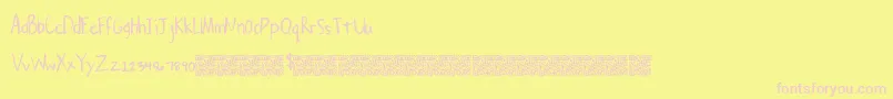 Cleaneasy-fontti – vaaleanpunaiset fontit keltaisella taustalla