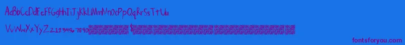 Cleaneasy Font – Purple Fonts on Blue Background