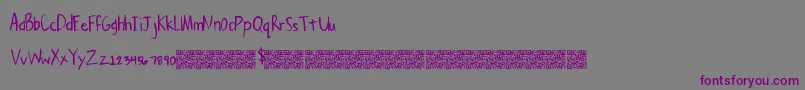 フォントCleaneasy – 紫色のフォント、灰色の背景